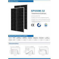 TL-50W/1 SP050-32 SOLAR PANEL Φωτοβολταϊκό πάνελ 50W